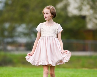 Meri Dress, girl dress pattern, dress pdf, sewing pattern, sewing pdf, high low pattern, top pattern, girl sewing pattern, children pattern
