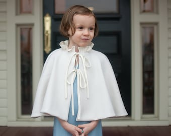 Constance Cape Sewing Pattern PDF: Girls Winter Coat, Wedding Cape (Sizes 2T-14)