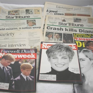 Collection Princess Diana Material at time of her death