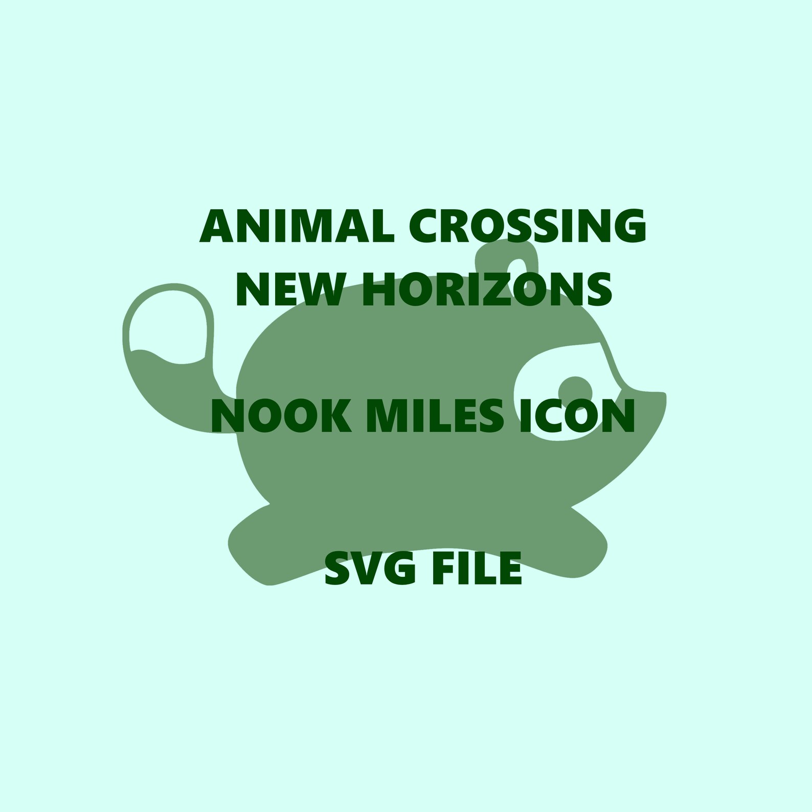 Download Animal Crossing Nook Miles Running Logo SVG DXF Download | Etsy