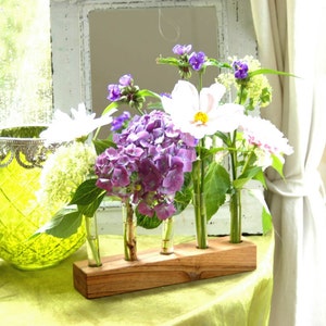 petite vase fleur pour fleurs sèches, barre en bois pour graminées image 5