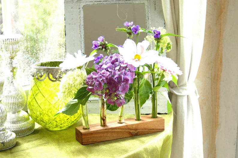 petite vase fleur pour fleurs sèches, barre en bois pour graminées image 5