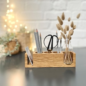 Pen Holder, Wood Desk Organizer. Wooden Pencil Holder, Wood Desk Storage, Desk Organizer, Office Organization.