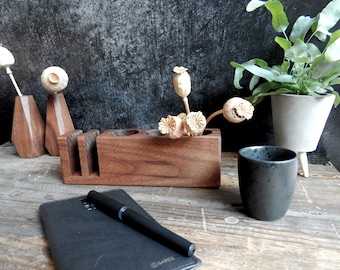 Pen Holder, Wood Desk Organizer. Wooden Pencil Holder, Wood Desk Storage, Desk Organizer, Office Organization.