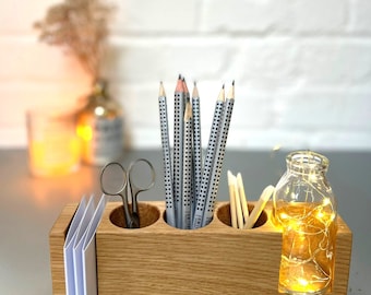 Pen Holder, Wood Desk Organizer. Wooden Pencil Holder, Wood Desk Storage, Desk Organizer, Office Organization.