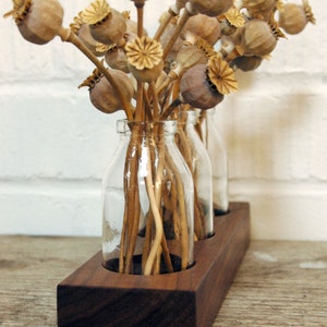 wood vase romantic, wood vase wallnut image 3