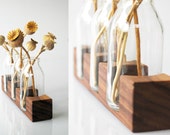 wood vase romantic, wood vase wallnut