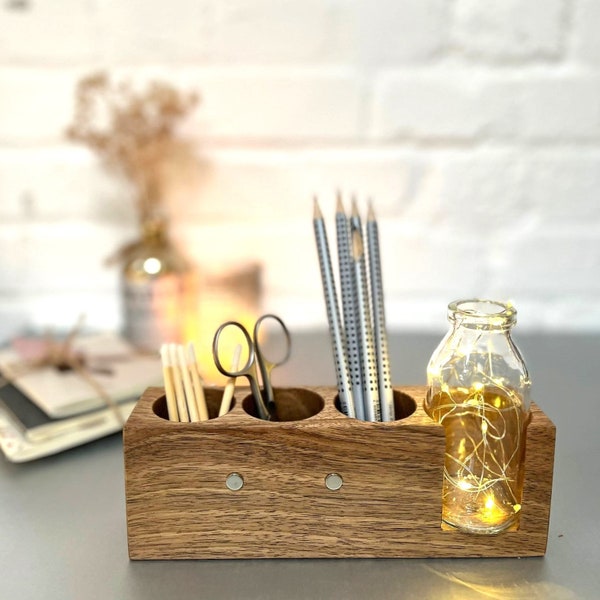 Pen Holder, Wood Desk Organizer. Wooden Pencil Holder, Wood Desk Storage, Desk Organizer, Office Organization.