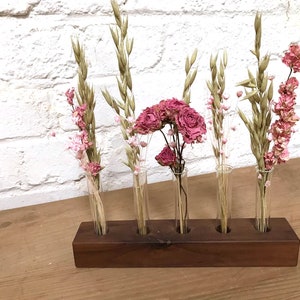 petite vase fleur pour fleurs sèches, barre en bois pour graminées image 1