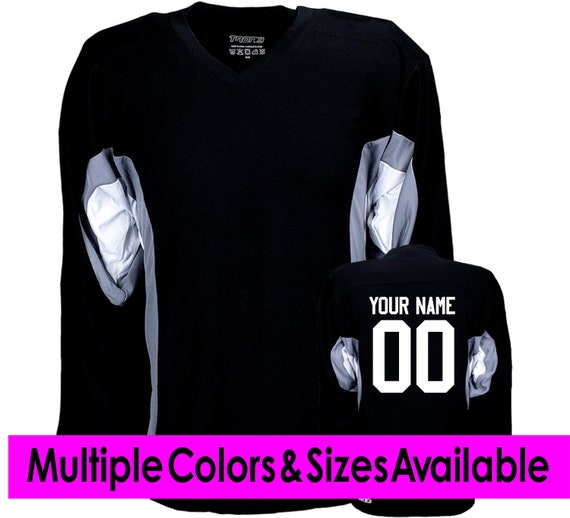 Custom Hockey Jerseys with Purple and White Ale Stars Logo Adult XL / (Number on Back and Sleeves) / White