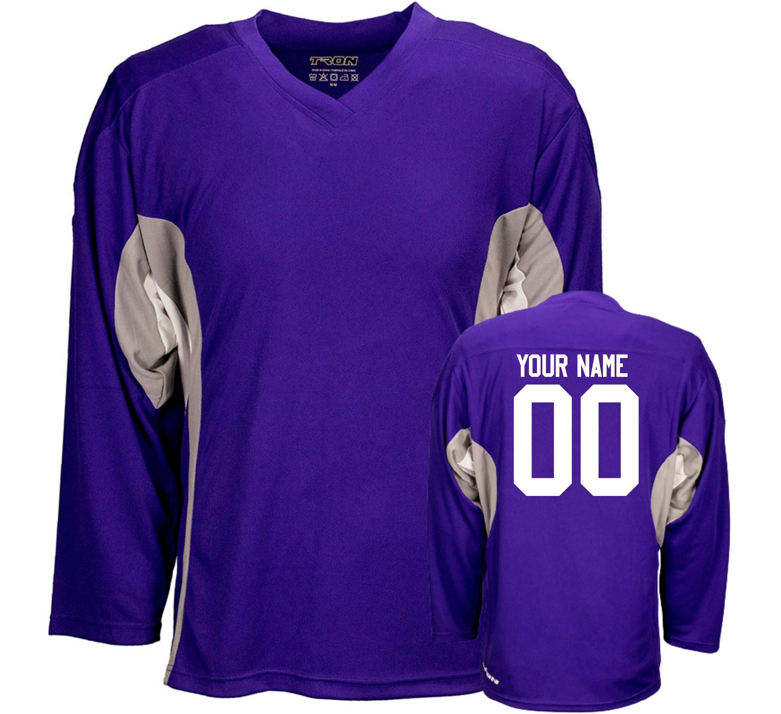 Custom Name Team Logo Number Cream Purple-Black Hockey Jersey, Customized  Personalized Team Name Number V-Neck Sports Hockey Jersey for Men Women  Youth : Clothing, Shoes & Jewelry