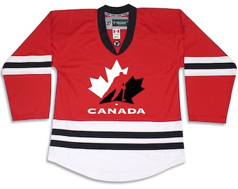 Personalisiertes Kanada Hockey Trikot: Personalisierter Name & Nummer, Kindergrößen verfügbar