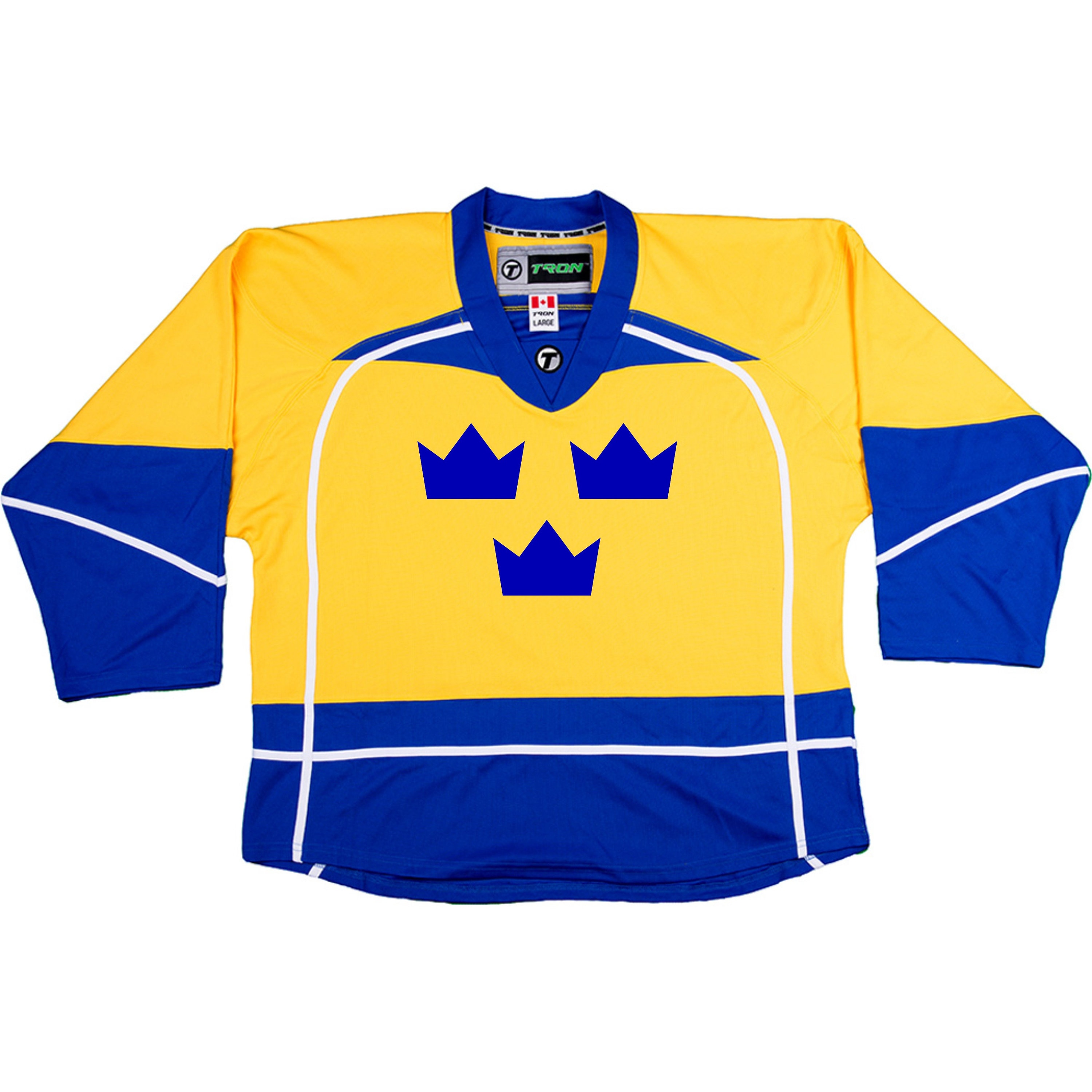Sweden World Cup of Hockey Henrik Lundqvist Blue Name and Number T-Shirt  (L) 