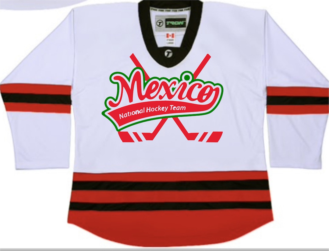 Team Mexico Pro Ice Hockey Jersey! Your Player Name and Number on Back