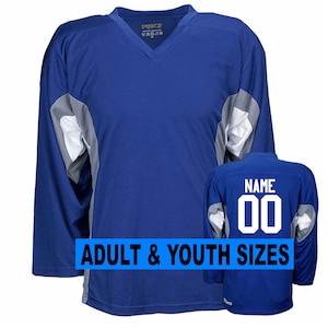 Royal Blue Customized Hockey Jersey with Name & Number on back Adult and Children sizes