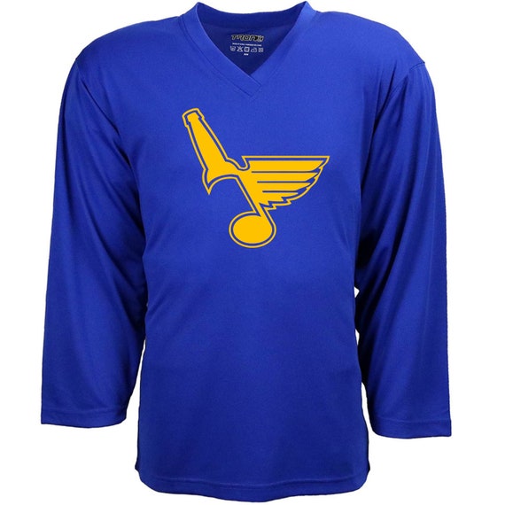 New Custom St Louis Blues Jersey Name And Number Blue Third - Tee