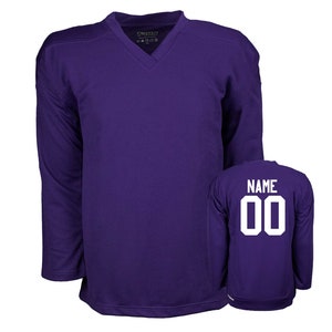 Customized Purple Hockey Jersey with Name & Number on back Adult and Children sizes