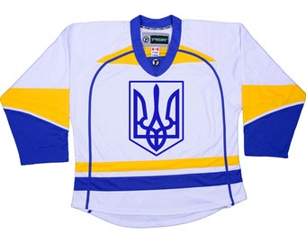 Customized UKRAINE Graphic Hockey Jersey With Name and Number on