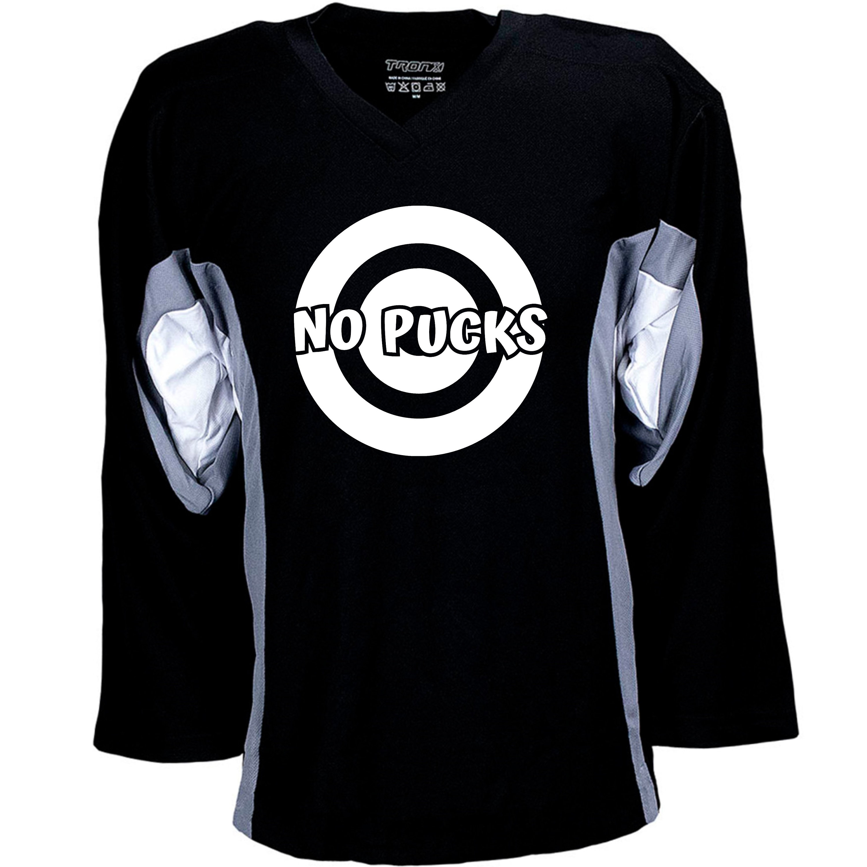 Customized NO PUCKS Goalie Cut Ice Hockey Jersey 