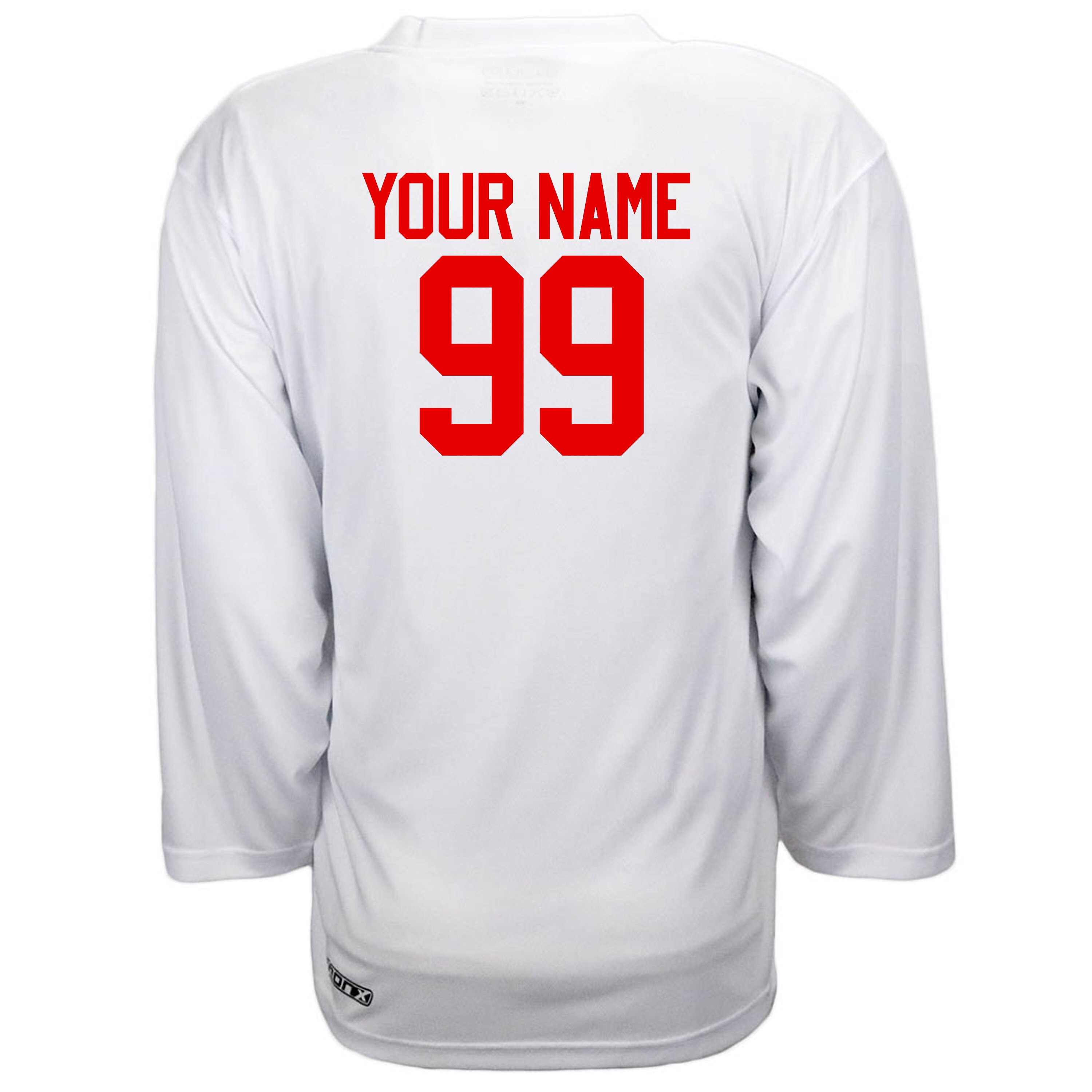 Custom Made in Canada Graphic on Hockey Jersey Customized Name 