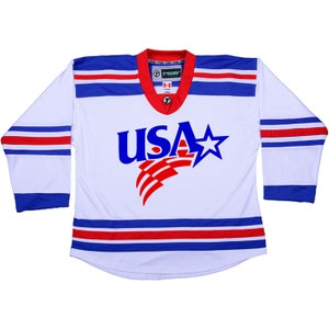 USA Vintage Logo Hockey Jersey with your name and number on back