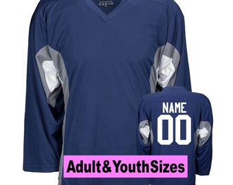 Navy Maßgeschneidertes Hockey Jersey mit Name & Nummer auf der Rückseite für Erwachsene und Kindergrößen