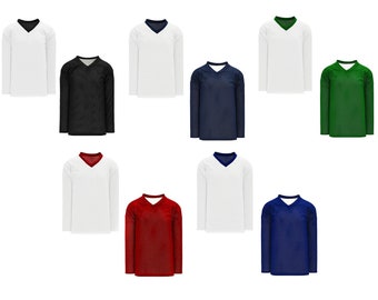 Camisetas de hockey reversibles personalizadas para practicar en tallas para adultos y jóvenes.