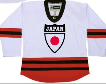 ¡Camiseta de la selección japonesa de hockey sobre hielo! Tu nombre y número de jugador en la espalda.