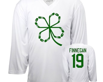 Customized Clover Shamrock Hockey Jersey with name and number on the back Ireland