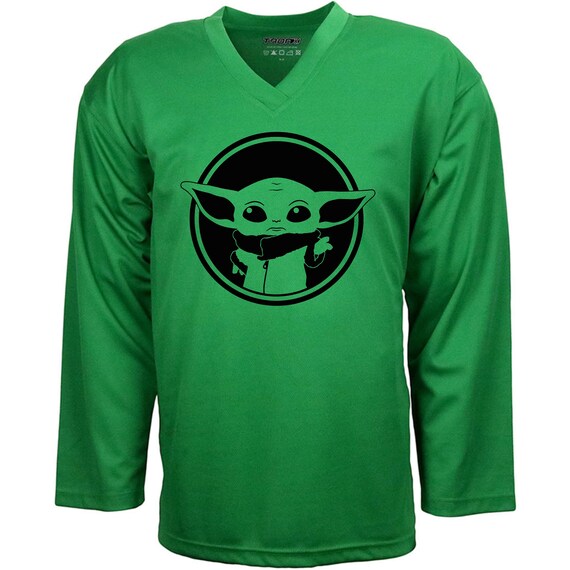 Baby Yoda Hockey Jersey Customized With 