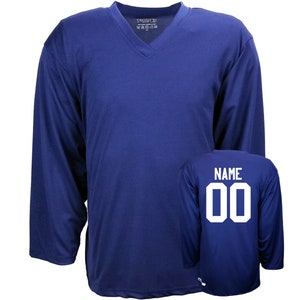 Customized Navy Blue Hockey Jersey with Name & Number on back Adult and Children sizes