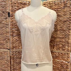 Vintage 60s Champagne Camisole, The Doesn&#39;t Slip by Sears Cami Top, SMALL