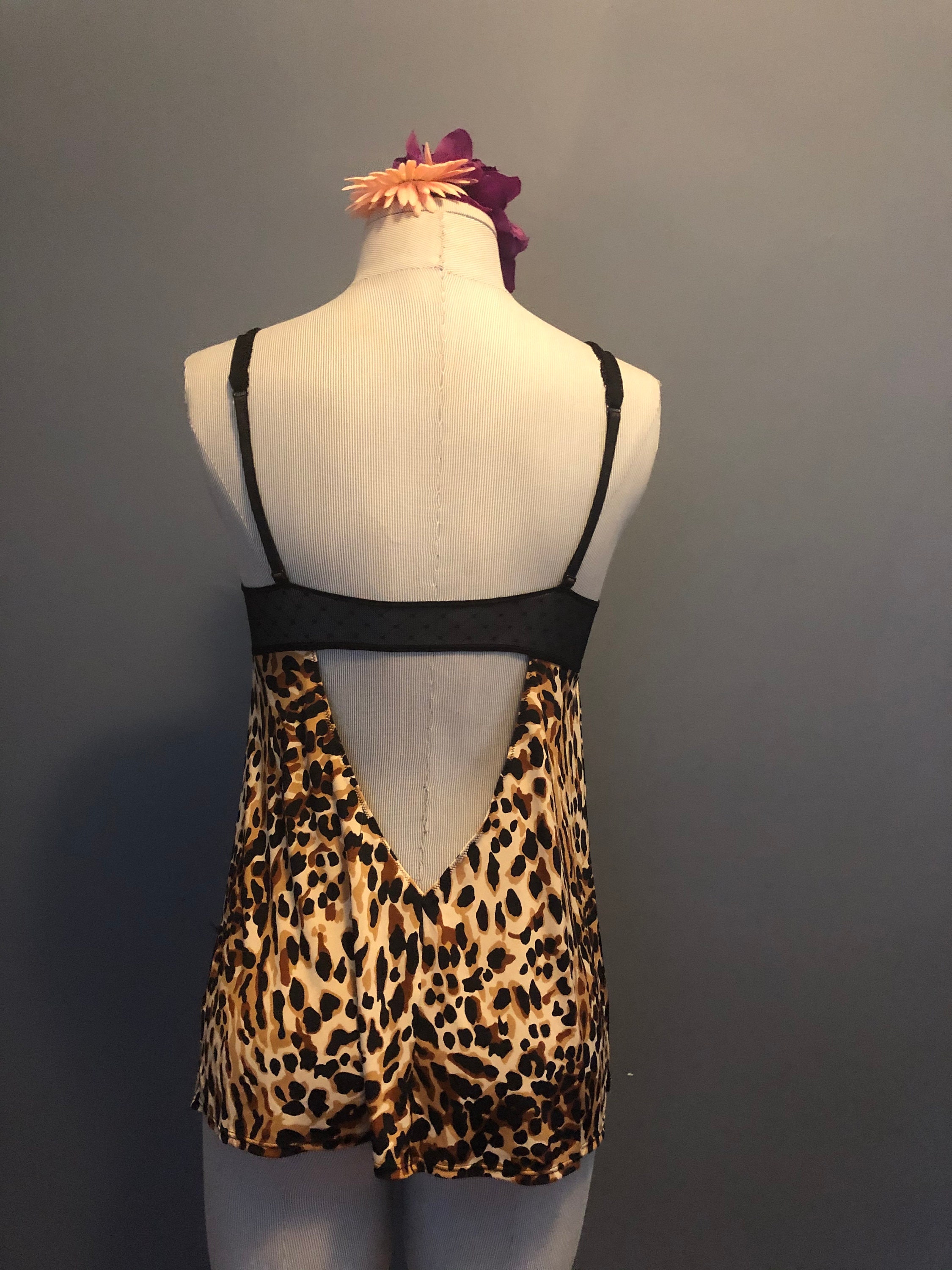 38 Bust / Vintage Betsey Johnson Leopard Cami Top / 1990s | Etsy