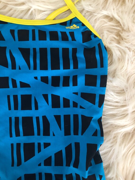 Y2K Adidas One Piece Swimsuit Geometric One Piece Gem