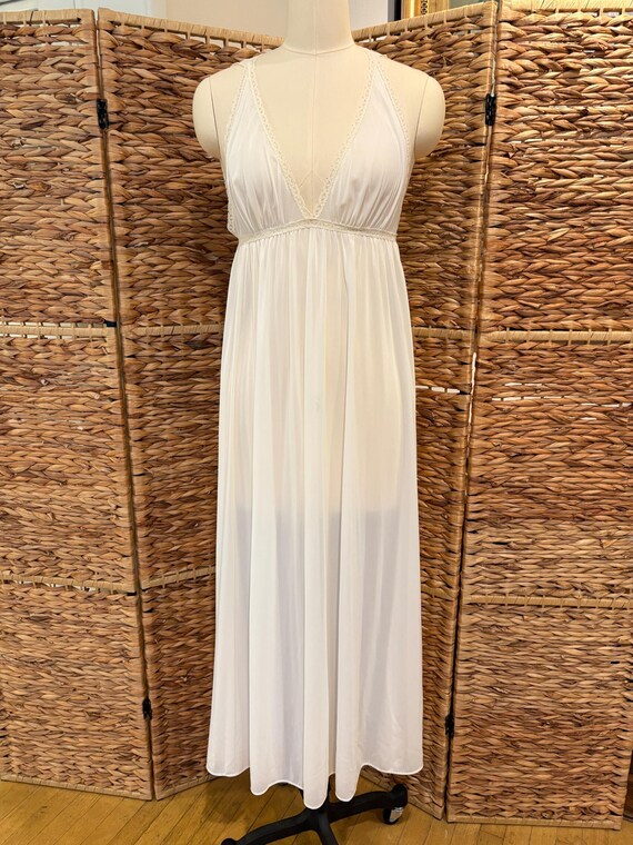 Vintage 70s Long Sheer Nightgown, Miss Elaine Ivo… - image 2