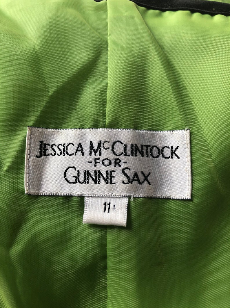 S 1980s Jessica McClintock for Gunne Sax Dress Chartreuse Party Dress 80s Madonna Dress Tulle Prom Dress