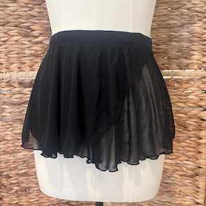 Vintage Black Micro Mini Danskin Skirt, See Through Short Skirt, XS