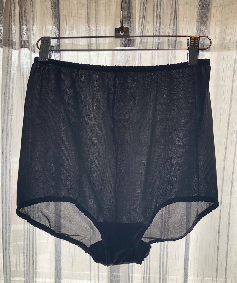 S / 60s Nylon Panty / Vintage High Waisted Panties / Black Etsy