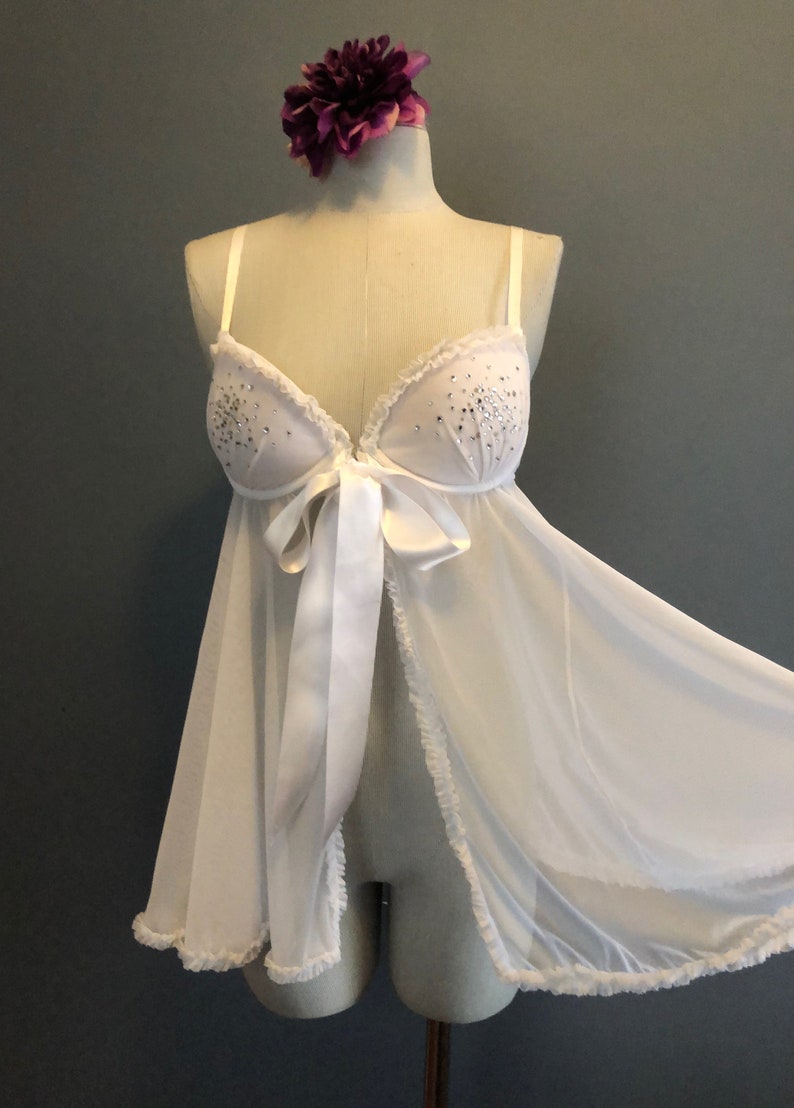 36C / Victoria's Secret Bridal Babydoll / Bridal Lace Mini Etsy
