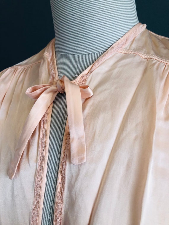 Barbizon 40s Champagne Pink Bed Jacket, XS - image 3