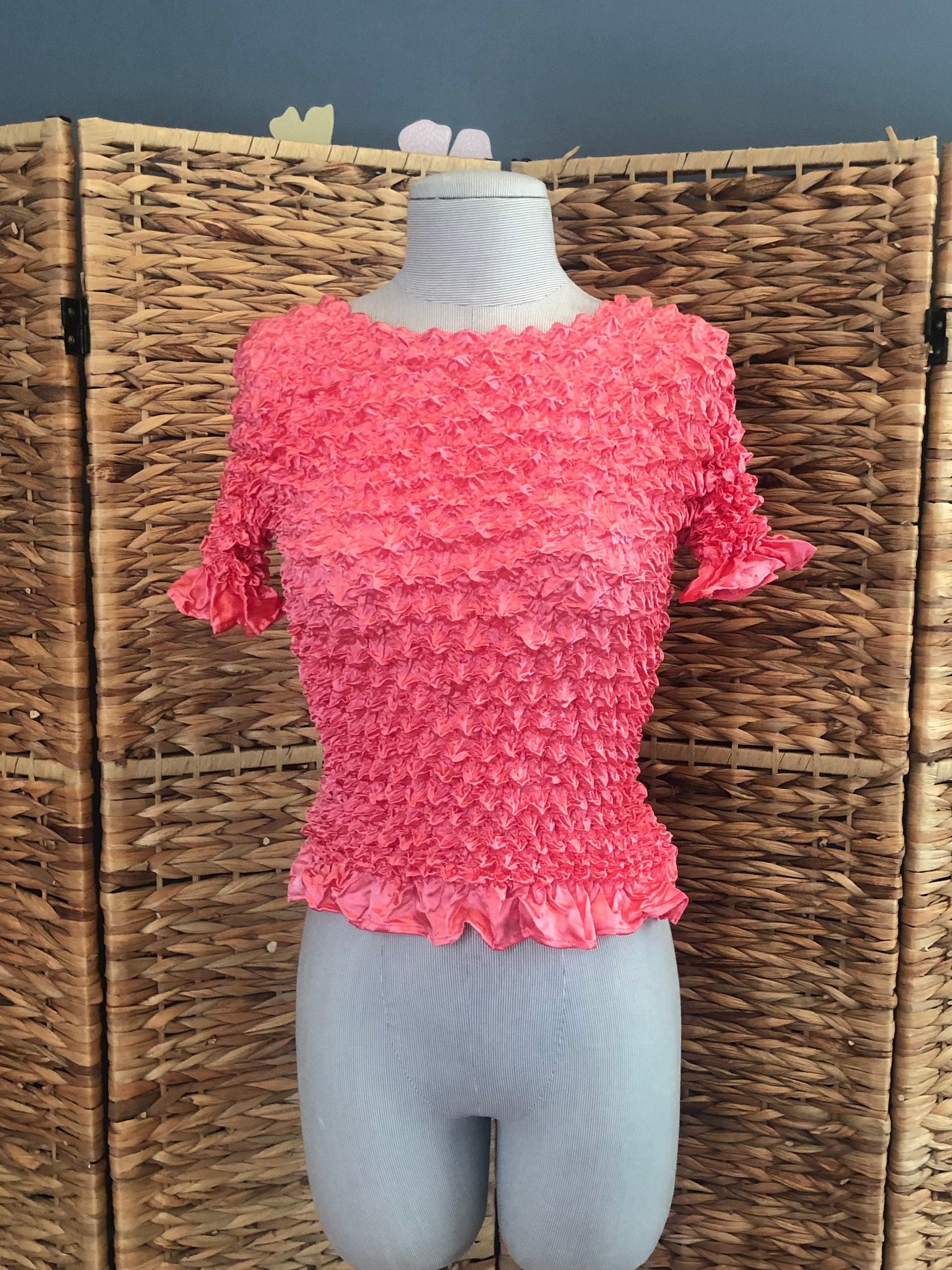 Popcorn Top, 90s Y2K Pink Magic Popcorn Top, Bubble Shirt Popcorn Top, 90s Y2K Pink Magic Popcorn Top, Bubble Shirt