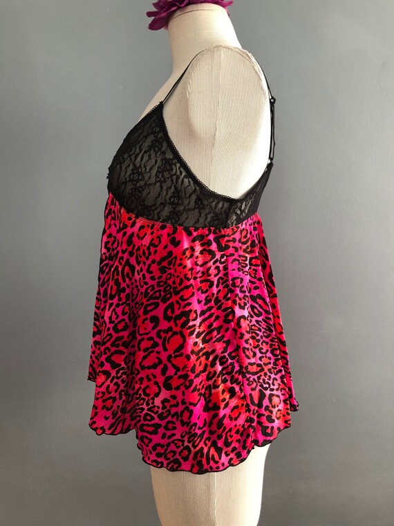 Babydoll Lingerie, Animal Print Babydoll Top, Vin… - image 7