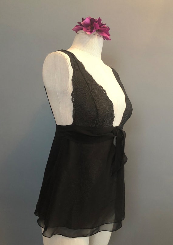 Babydoll Lingerie, Victoria's Secret Sheer Black B