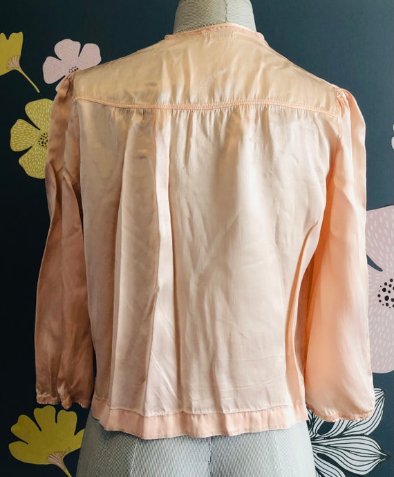 Barbizon 40s Champagne Pink Bed Jacket, XS - image 6