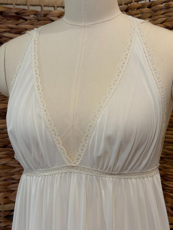 Vintage 70s Long Sheer Nightgown, Miss Elaine Ivo… - image 3