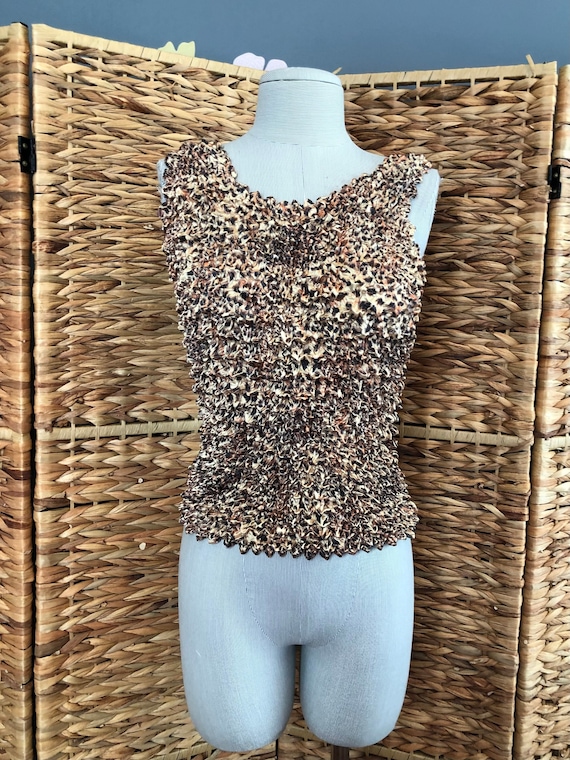 Popcorn Top, Animal Print Magic Popcorn Top, Slee… - image 1