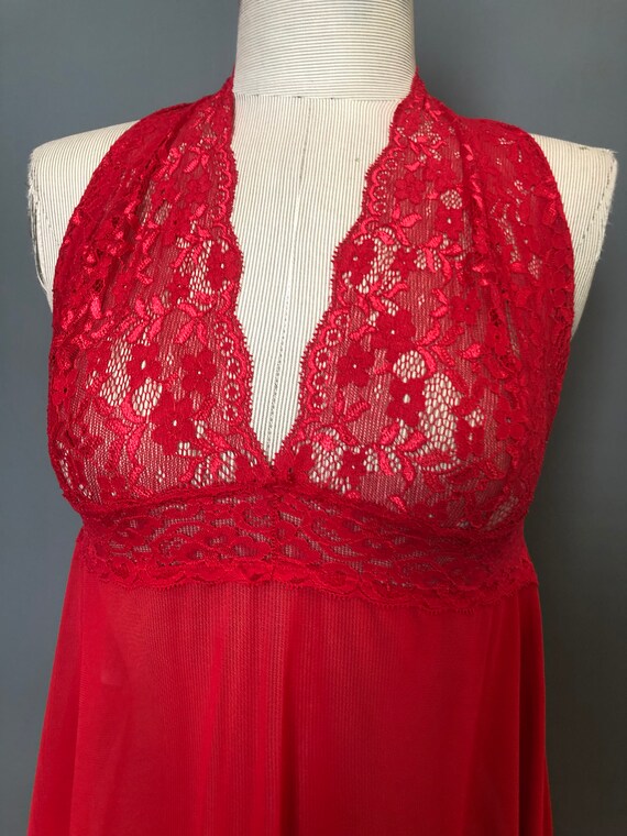 y2k red babydoll halter Gem