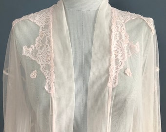 Victoria's Secret Powder Pink Sheer Long Robe, Vintage Y2K Robe, Medium Size (38" Bust)