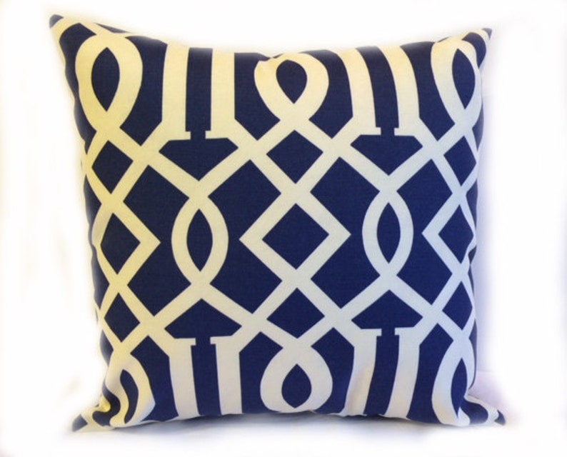 Outdoor Pillow Covers or Indoor Custom Navy Royal Blue Etsy