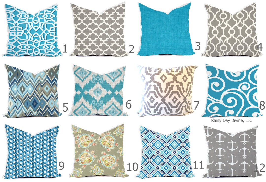 Pillow Cover Navy Blue Navy And Teal Outdoor Pillows OUTDOOR Navy